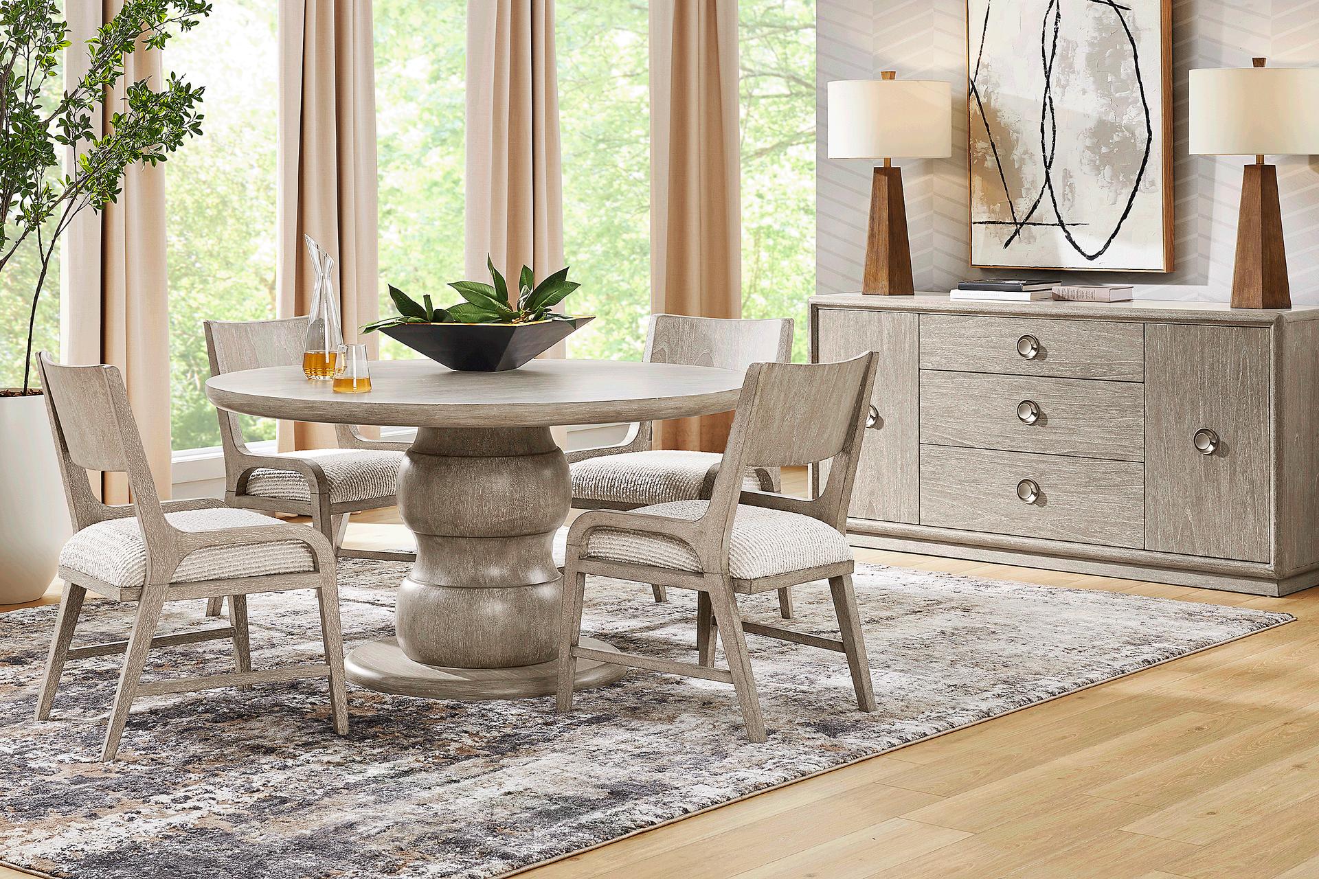 Santa Clarita Light Gray 5 Pc Round Dining Room