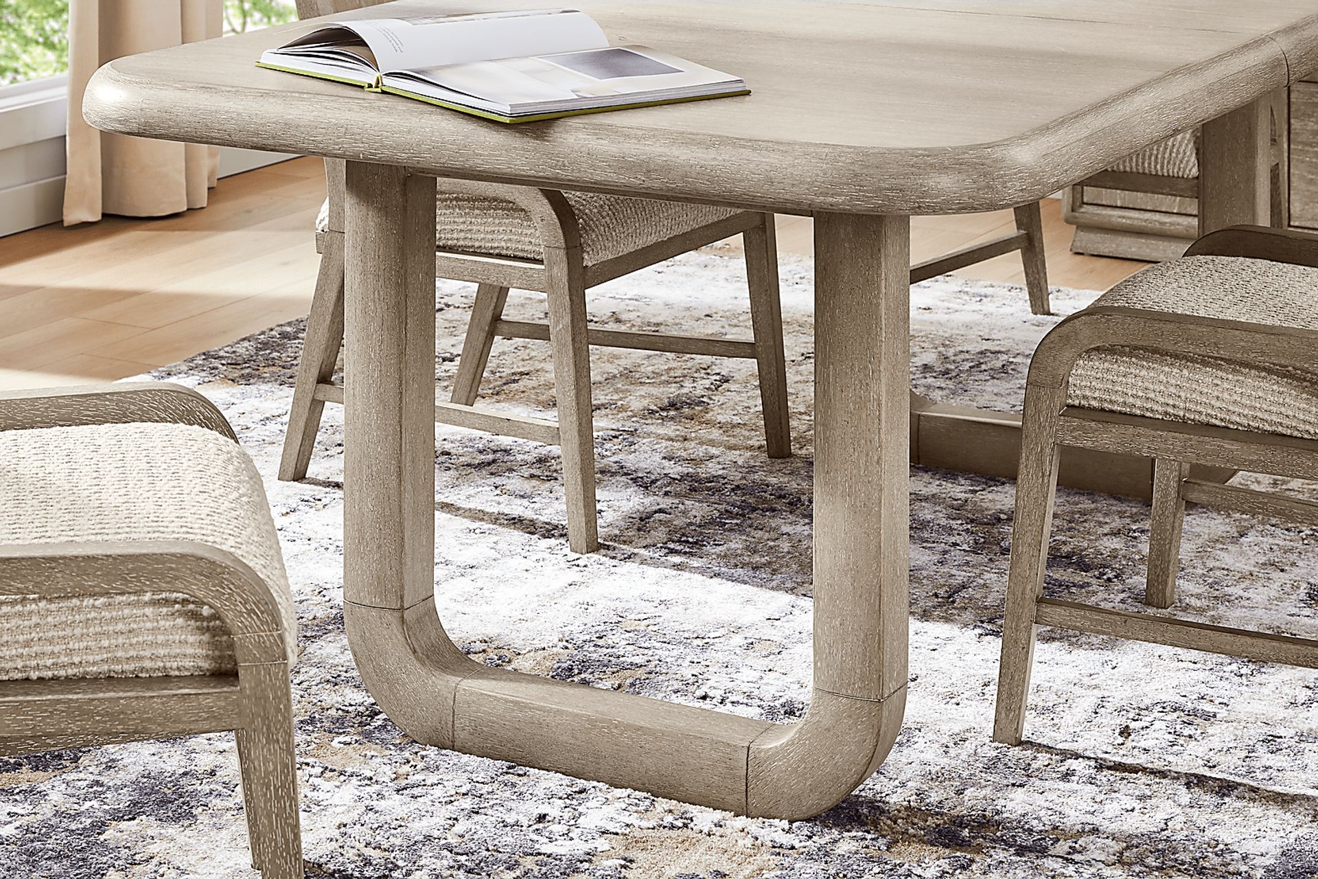 Santa Clarita Light Gray Dining Table - Image 4