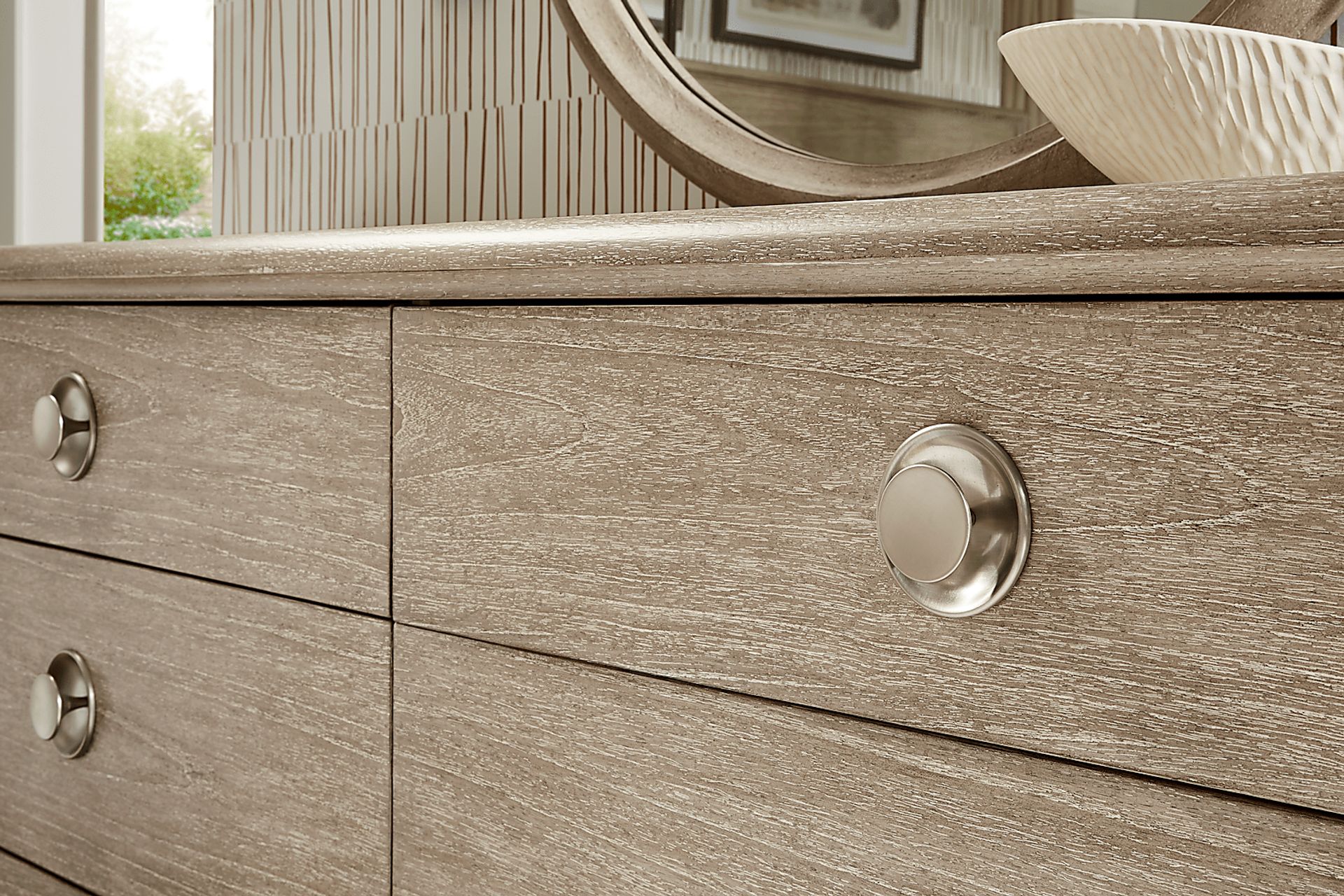 Santa Clarita Light Gray 7 Pc King Panel Bedroom - Image 6