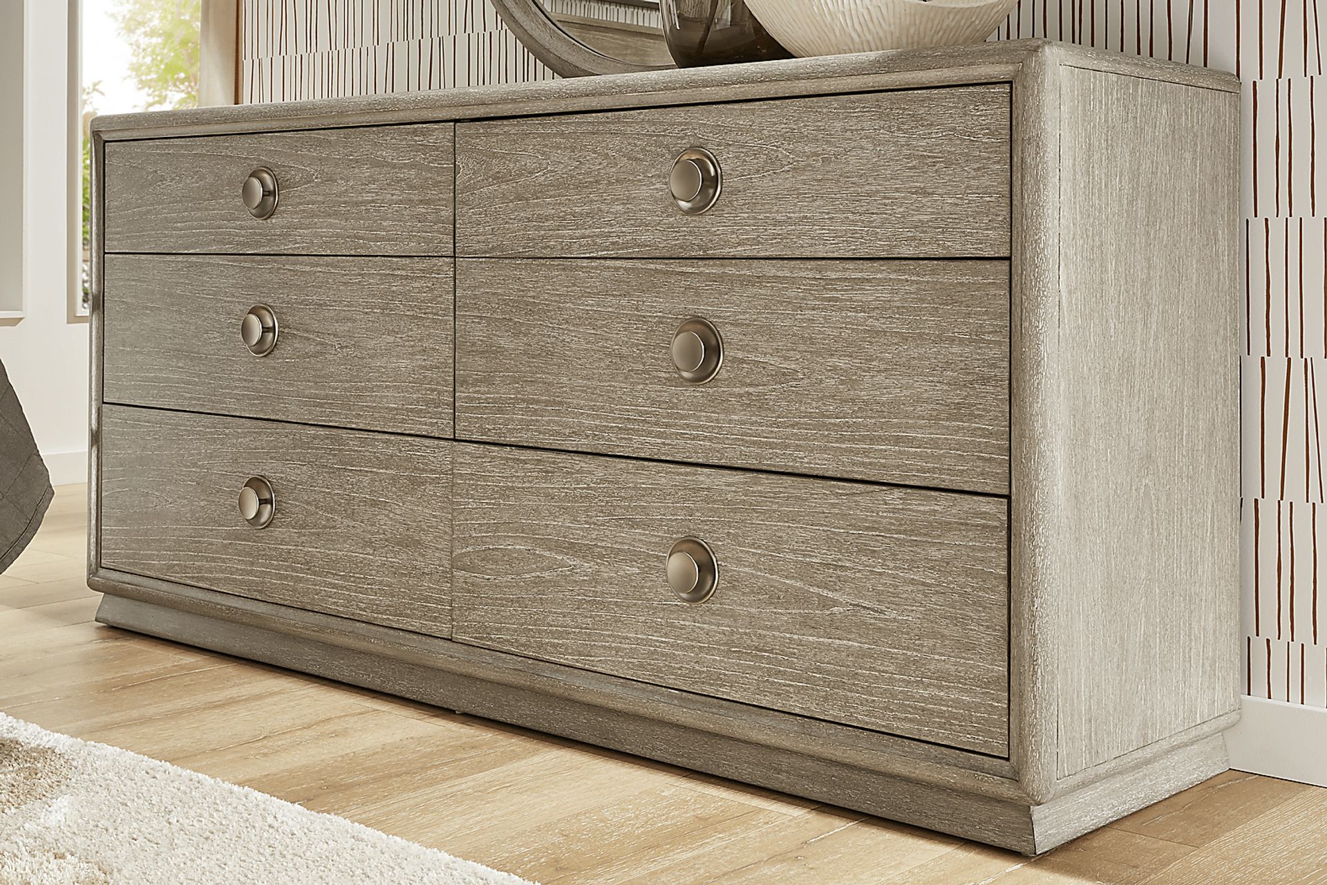 Santa Clarita Light Gray 7 Pc Queen Panel Bedroom - Image 8