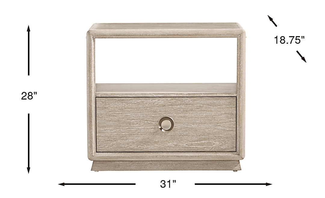 Santa Clarita Light Gray Nightstand