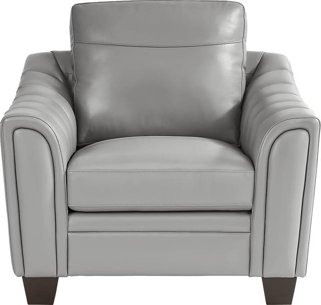 Santa Croce Gray Leather 8 Pc Living Room - Thumbnail - Image 9
