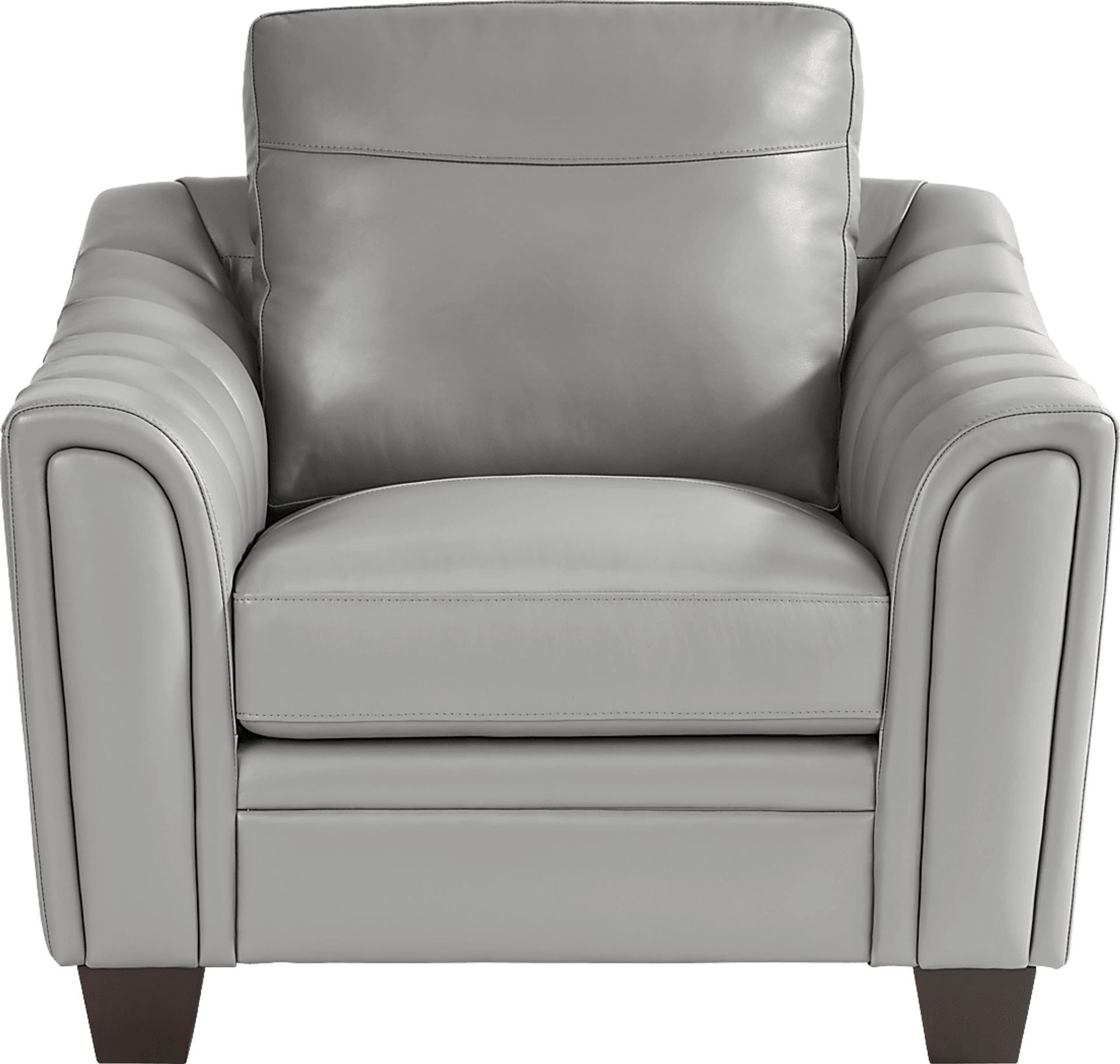 Santa Croce Gray Leather Chair - Image 2