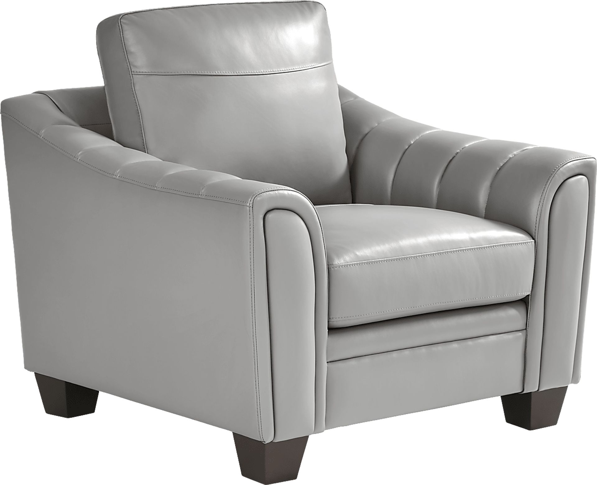 Santa Croce Gray Leather Chair - Image 1