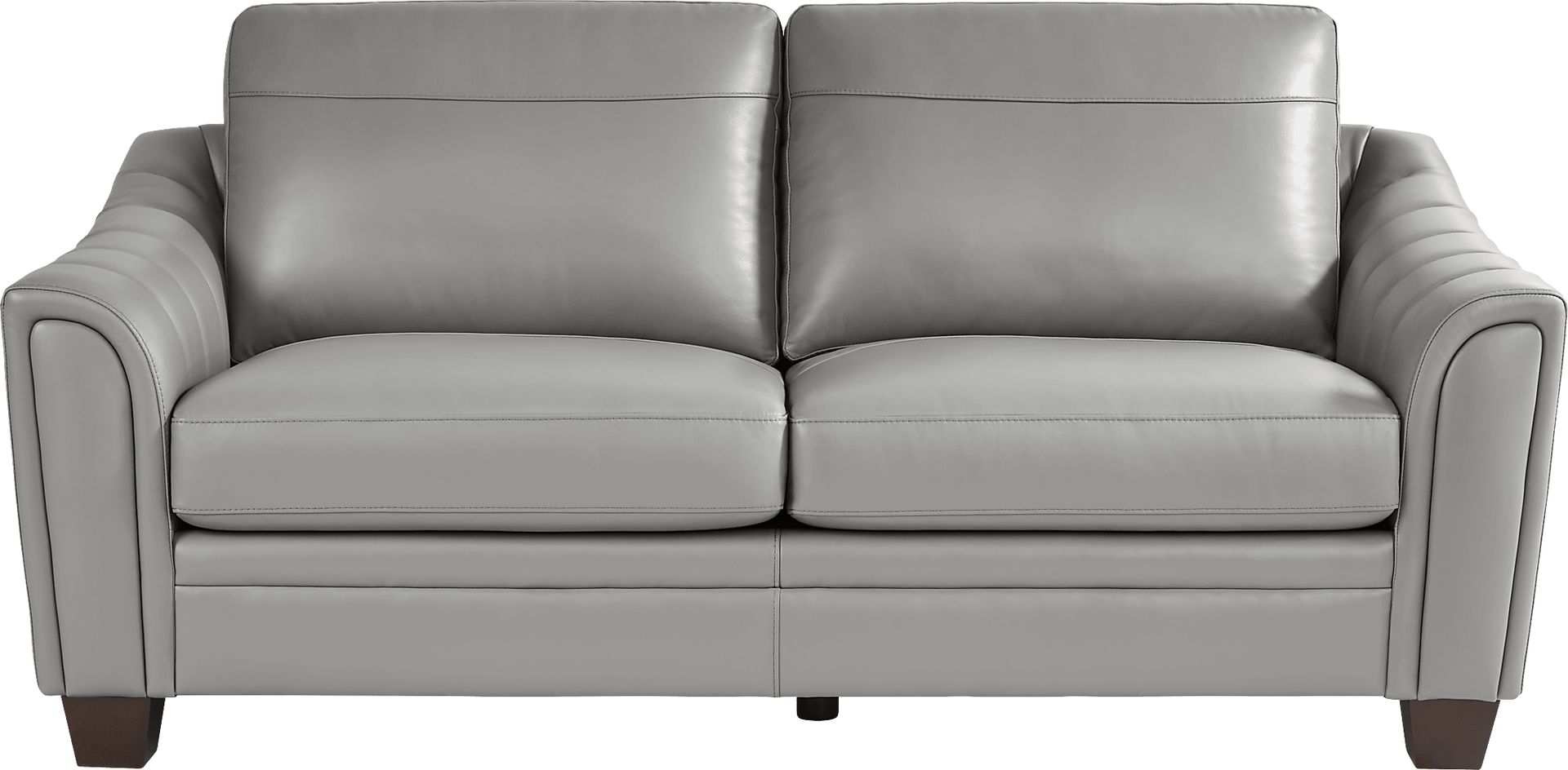 Santa Croce Gray Leather 8 Pc Living Room - Image 6