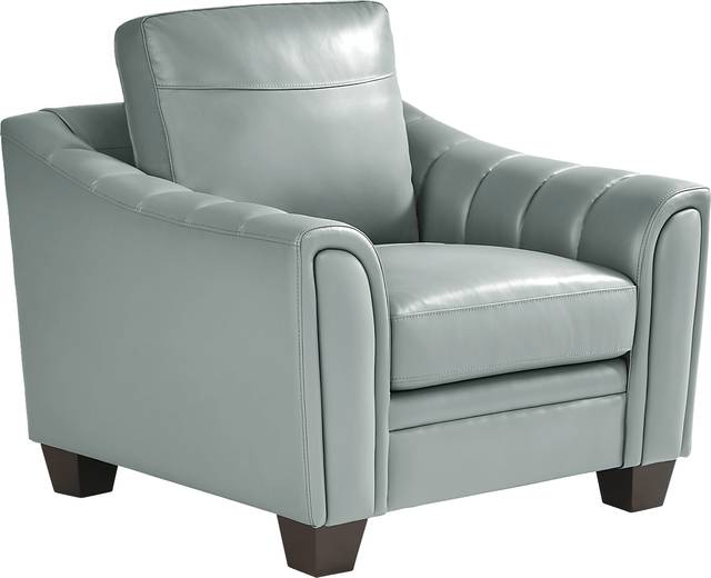 Santa Croce Mint Leather 6 Pc Living Room - Thumbnail - Image 8