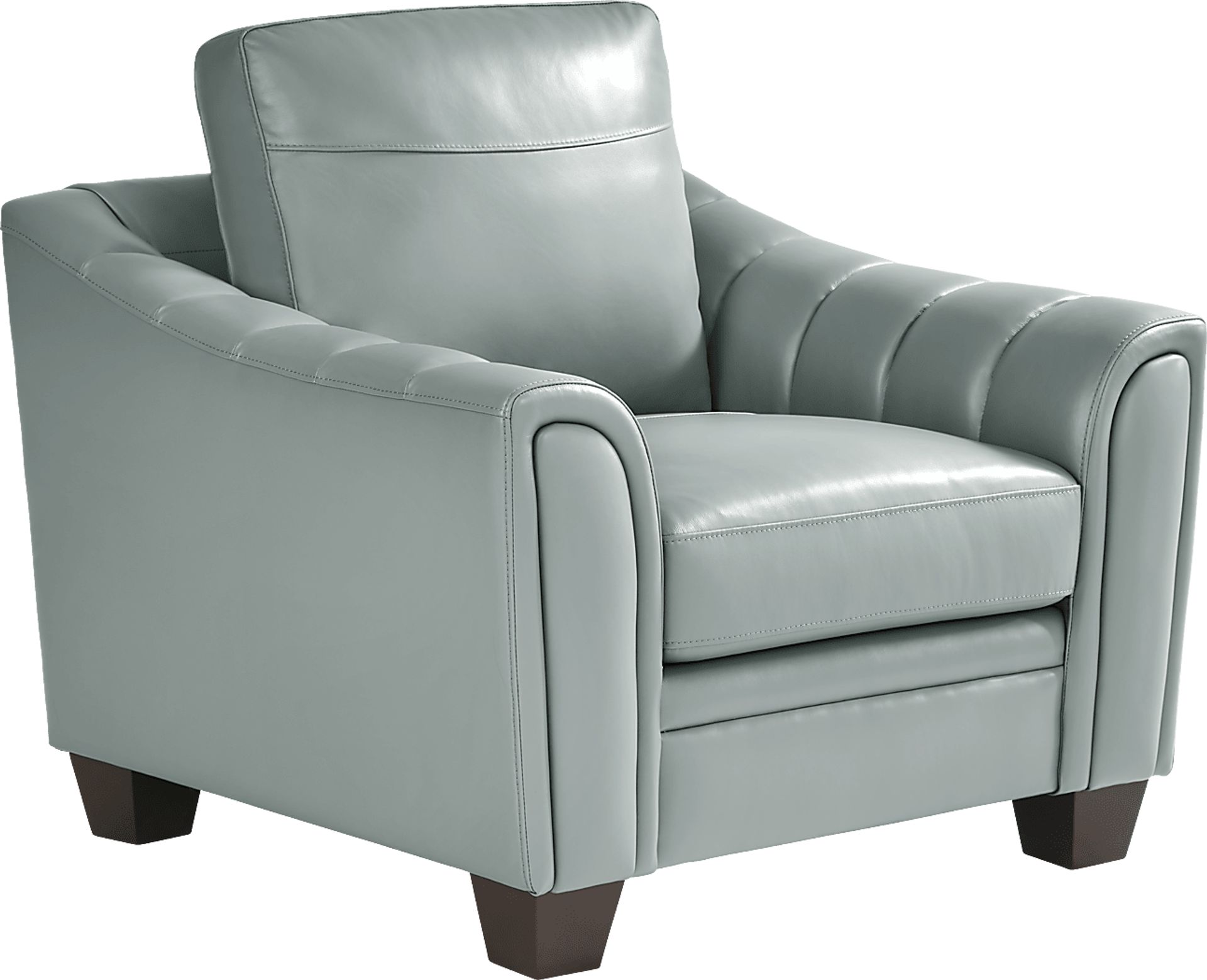 Santa Croce 3 Pc Mint Leather Living Room - Image 8