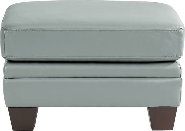 Santa Croce Mint Leather Ottoman - Thumbnail - Image 2