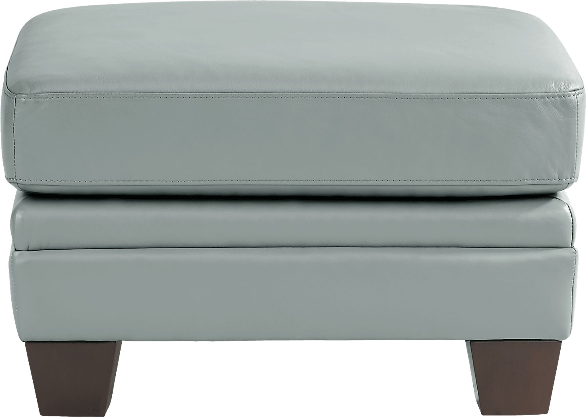 Santa Croce Mint Leather Ottoman - Image 2