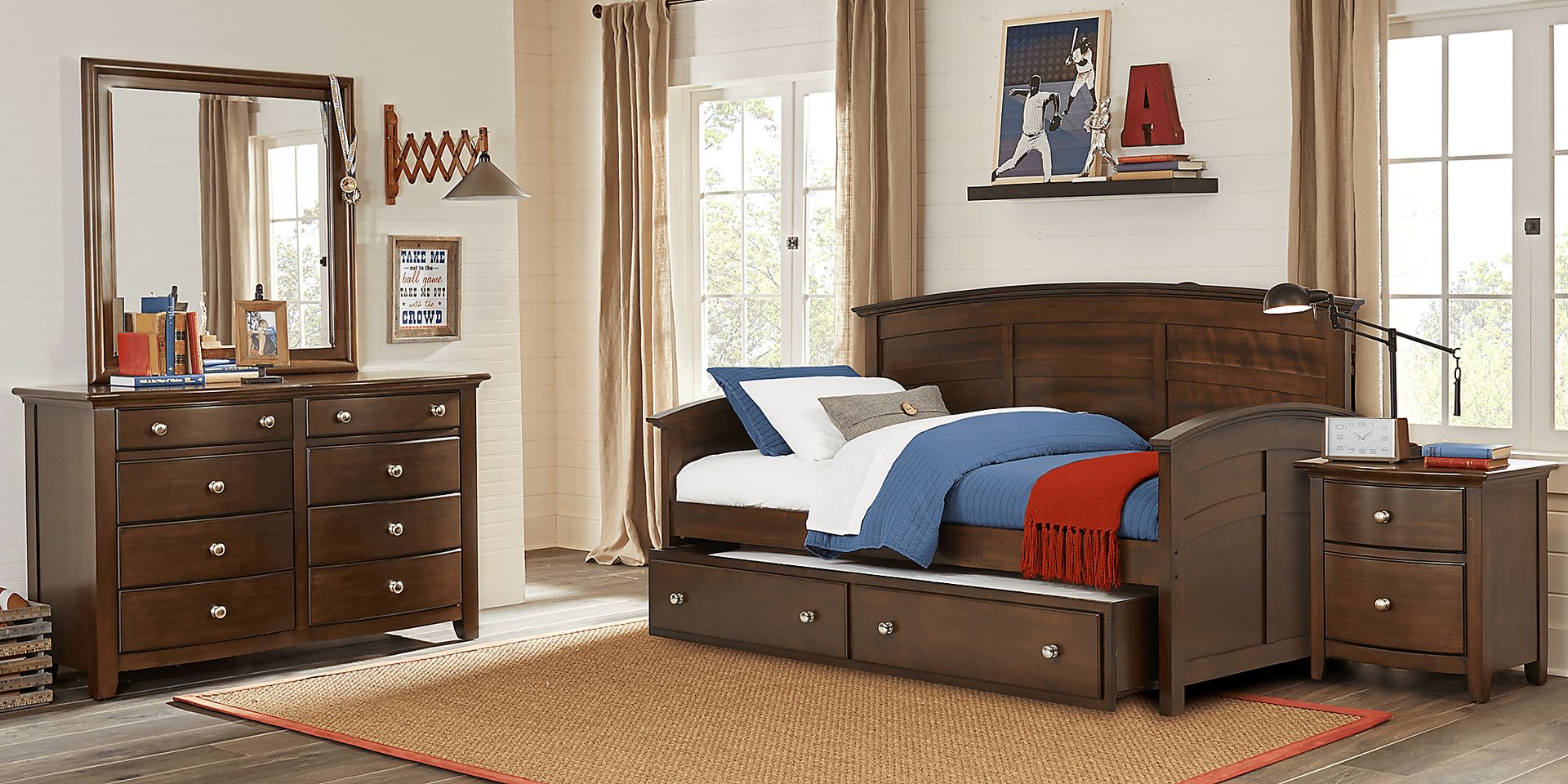 Santa Cruz Brown Cherry Twin Daybed - Image 2