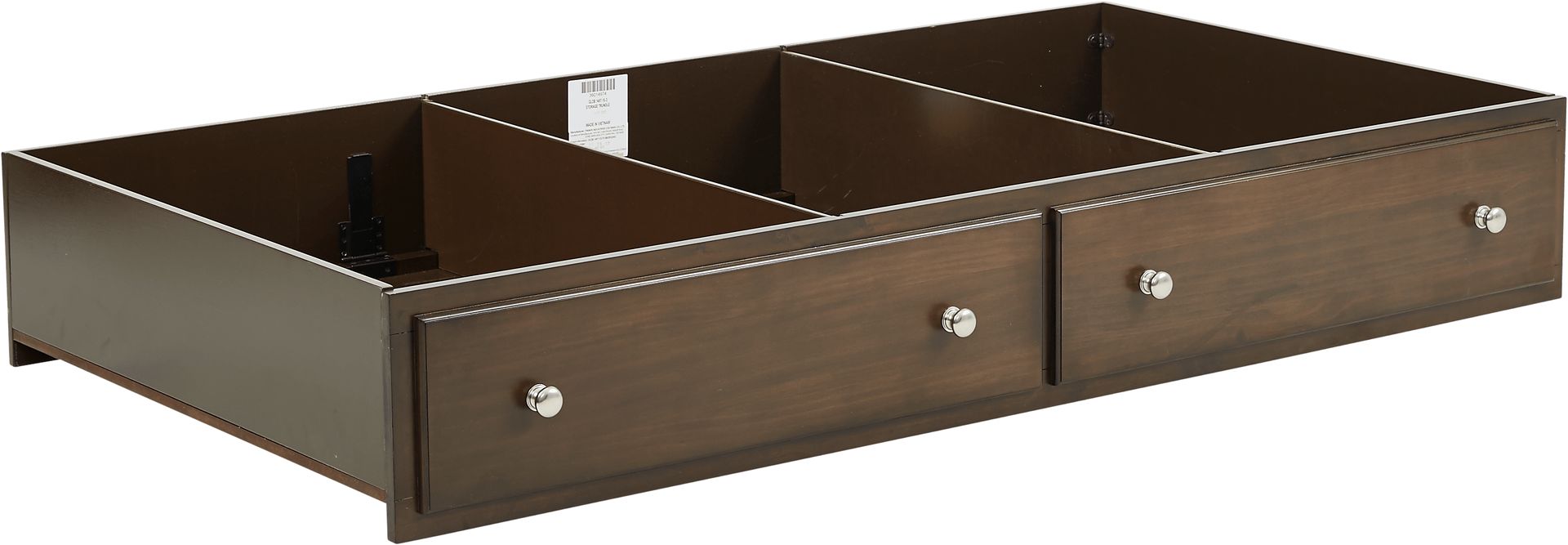 Kids Santa Cruz Brown Cherry Twin Storage Trundle - Image 1