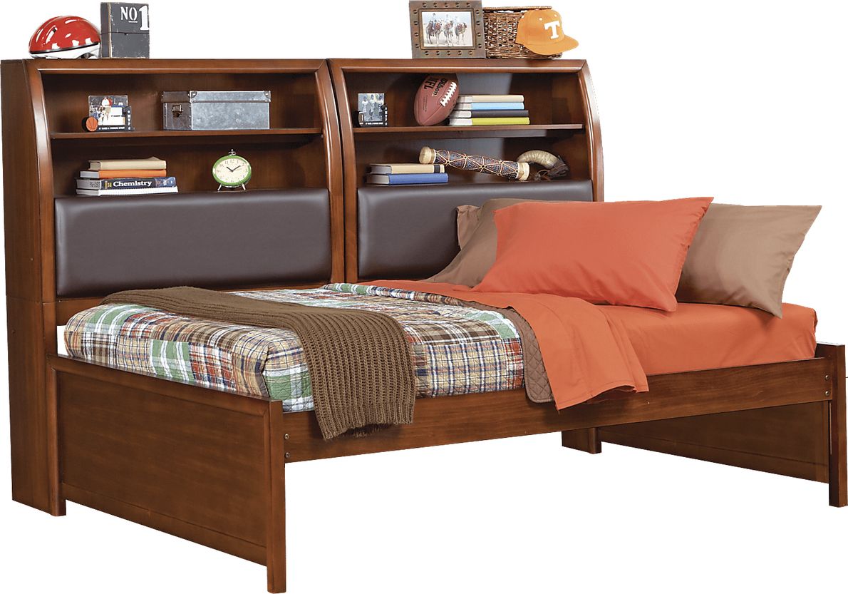 Santa Cruz Dark Cherry Wood 5 Pc Full Bed Rooms To Go