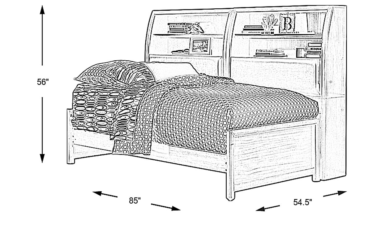 Santa Cruz Cherry 5 Pc Twin Bookcase Daybed Rooms To Go