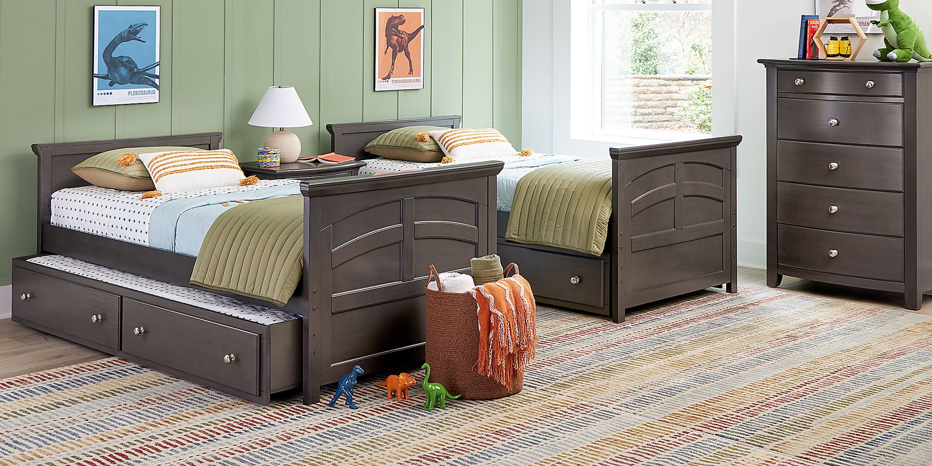 Santa Cruz Gray Twin/Twin Bunk Bed - Image 3