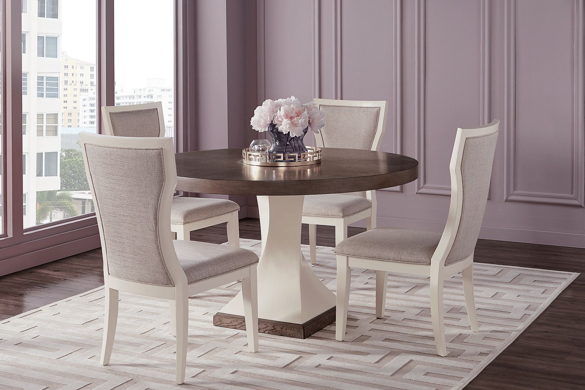 Santa Fiora White Round Dining Table - Image 2