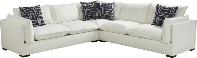 Santa Monica Place White 3 Pc Sectional - Thumbnail - Image 1