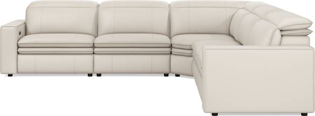 Santorini Ice Leather 5 Pc Dual Power Reclining Sectional - Thumbnail - Image 3