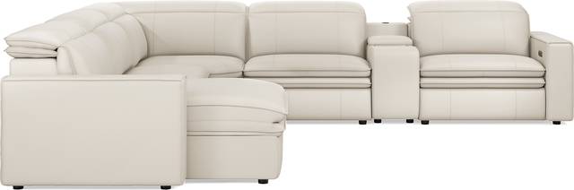 Santorini Ice Leather 6 Pc Dual Power Reclining Sectional - Thumbnail - Image 3