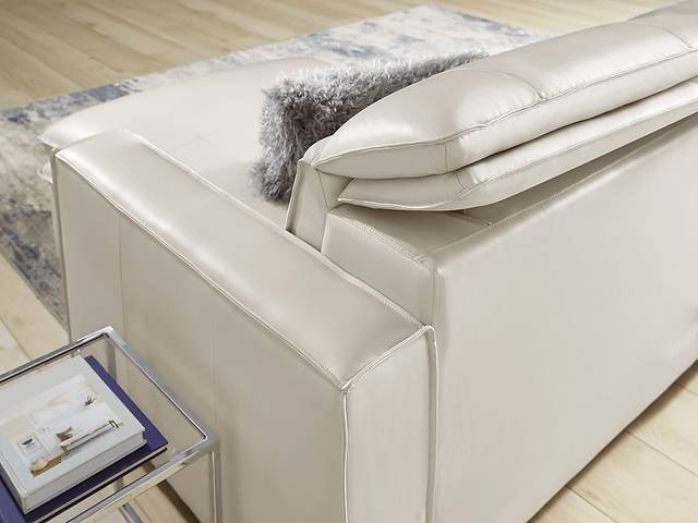 Santorini White Leather 9 Pc Dual Power Reclining Sectional Living Room - Thumbnail - Image 9