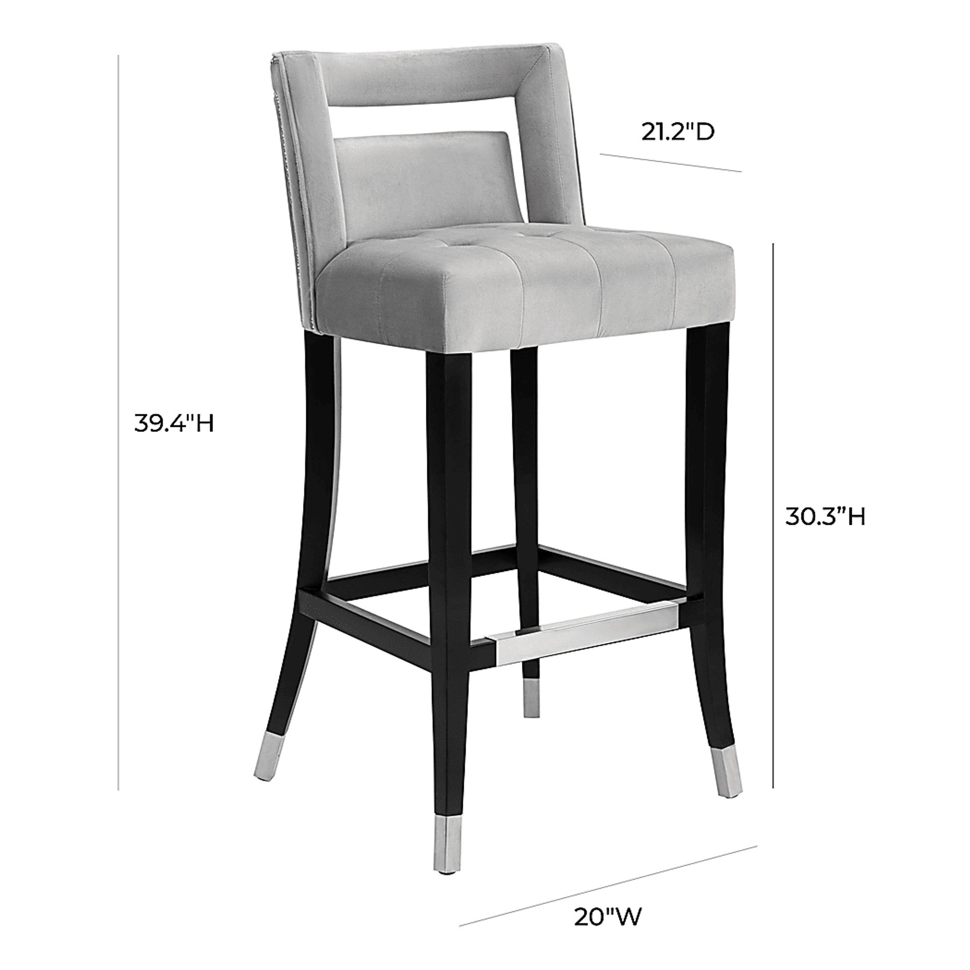 Saraelle Gray Barstool - Image 6