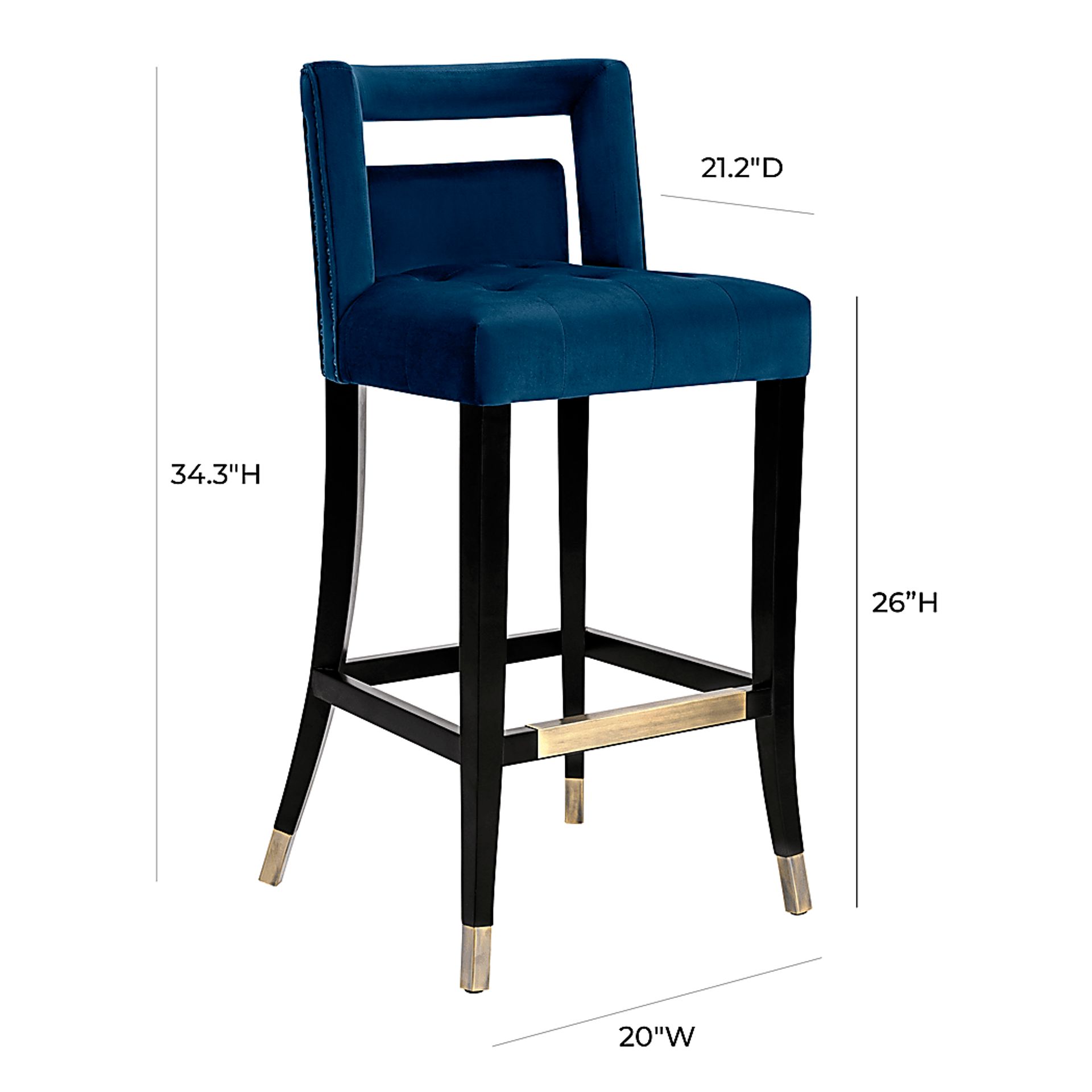 Saraelle Navy Counter Height Stool - Image 6