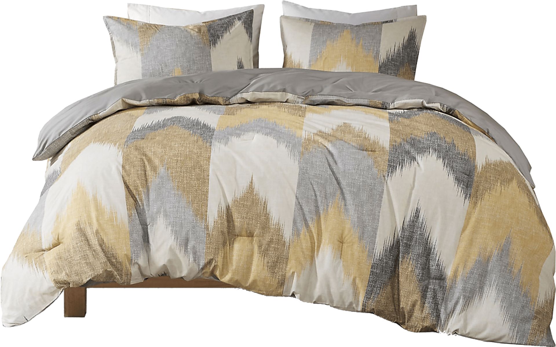 Saraia Yellow 3 pc King/ Cal Comforter Set - Image 5