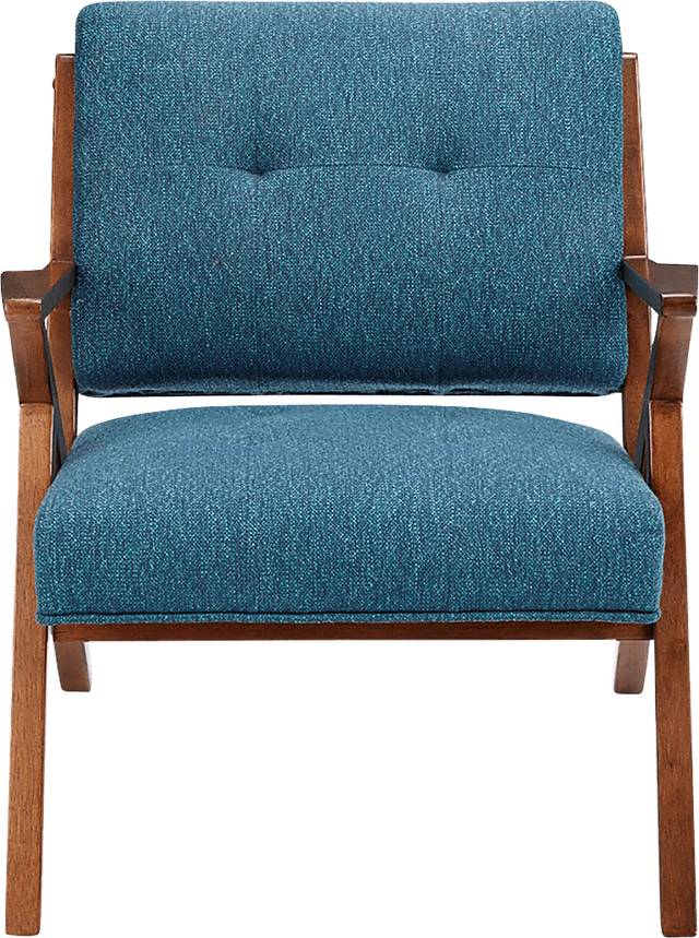 Sarann Blue Accent Chair - Thumbnail - Image 4