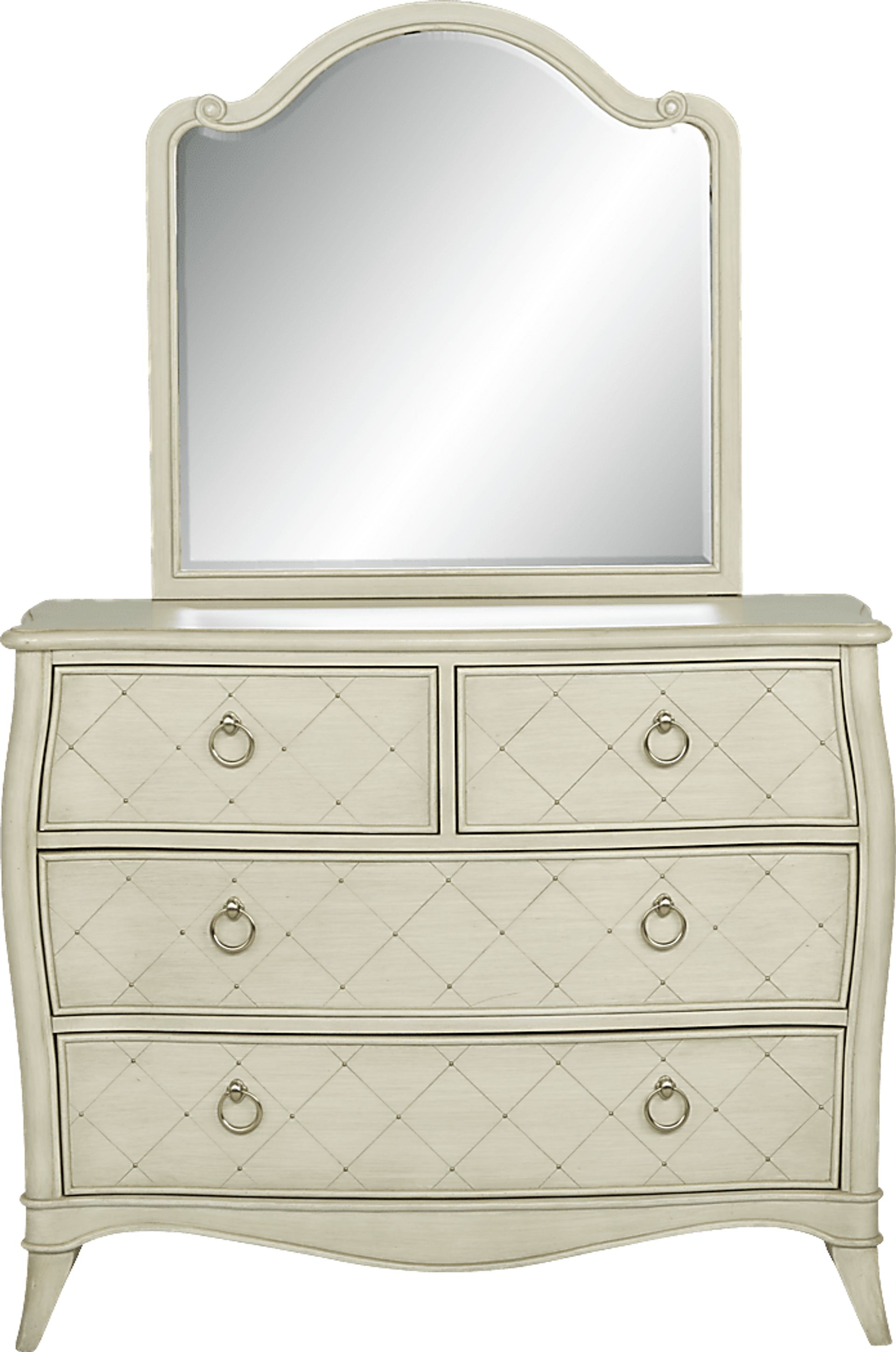 Saraphina Gray 4 Drawer Chest & Vanity Mirror - Image 1