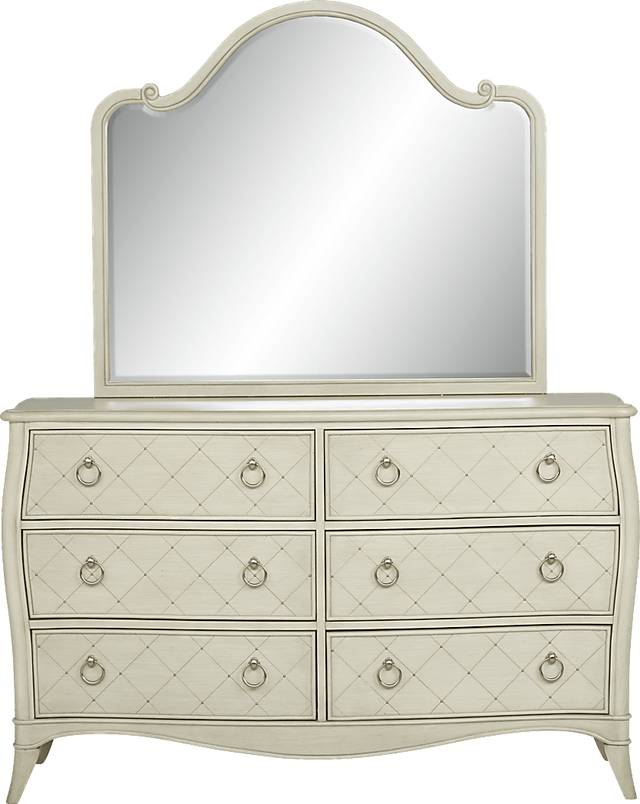Saraphina Gray Dresser & Mirror Set - Thumbnail - Image 1