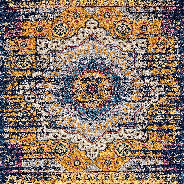 Sarcel Navy/Orange 7'6 x 9'6 Rug - Thumbnail - Image 3