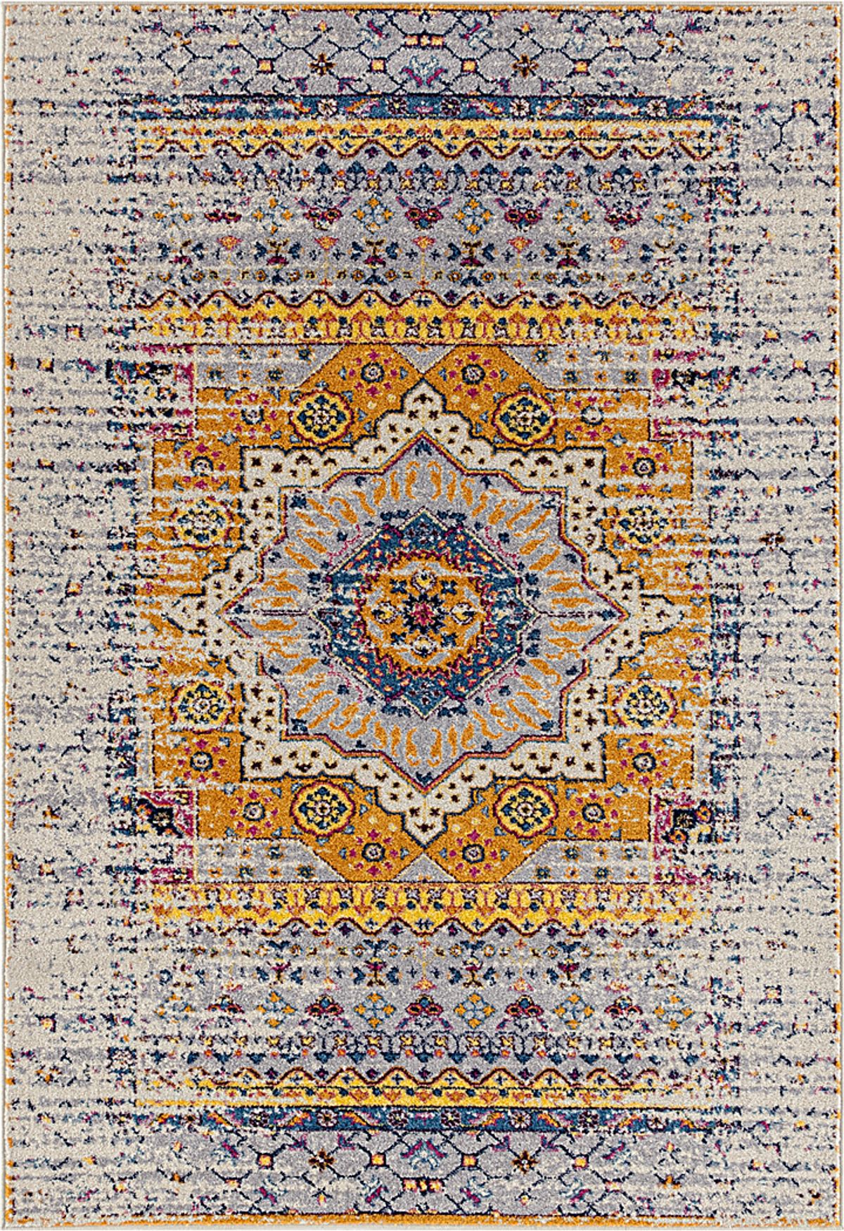 Sarcel Ivory,Orange Beige,Orange,Red Rugs | Rooms to Go