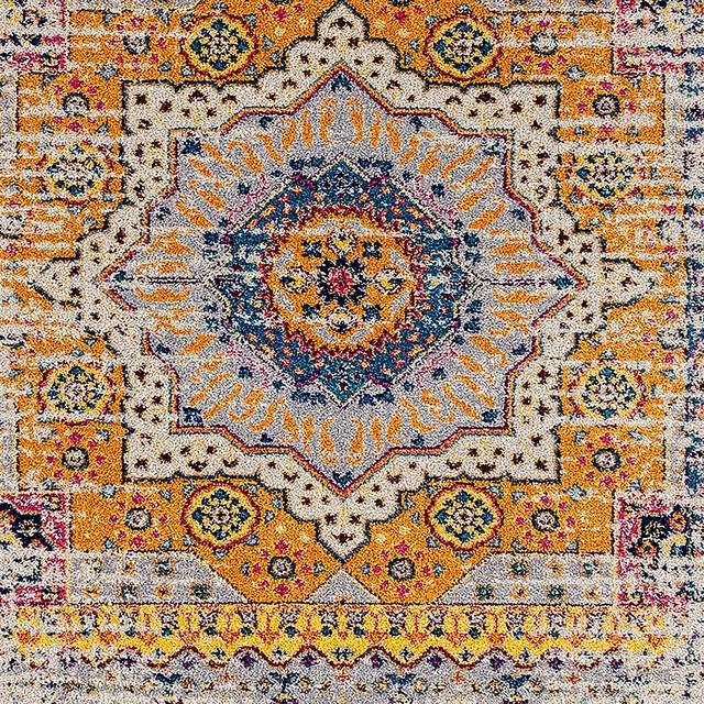 Sarcel Orange/Ivory 7'6 x 9'6 Rug - Thumbnail - Image 3