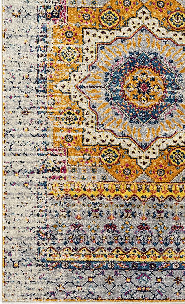 Sarcel Orange/Ivory 7'6 x 9'6 Rug - Thumbnail - Image 5