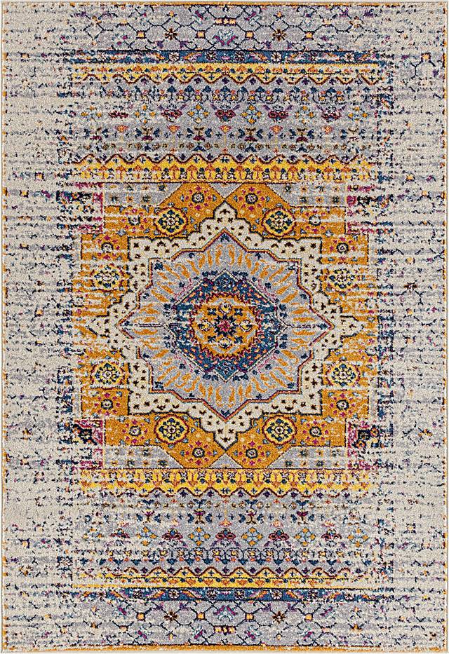 Sarcel Orange/Ivory 7'6 x 9'6 Rug - Thumbnail - Image 1