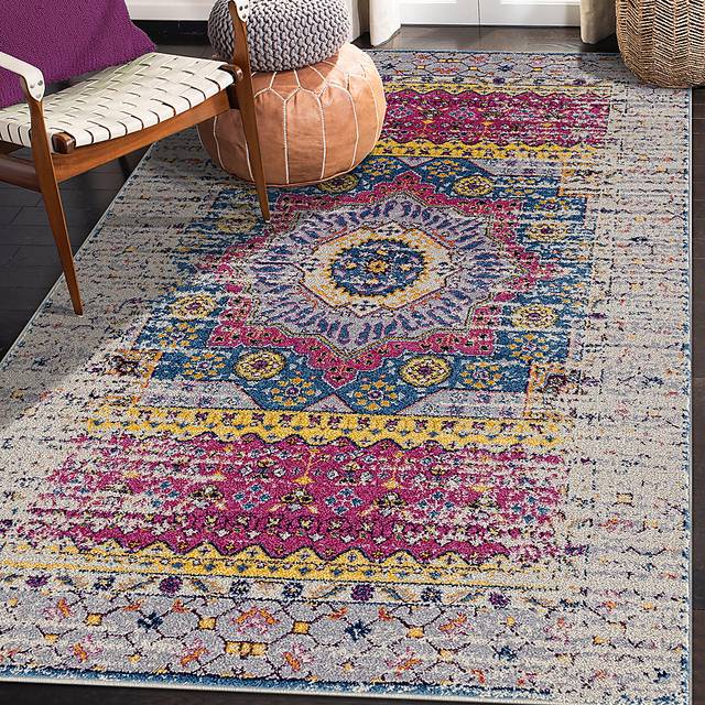 Sarcel Pink/Ivory 7'6 x 9'6 Rug - Thumbnail - Image 2