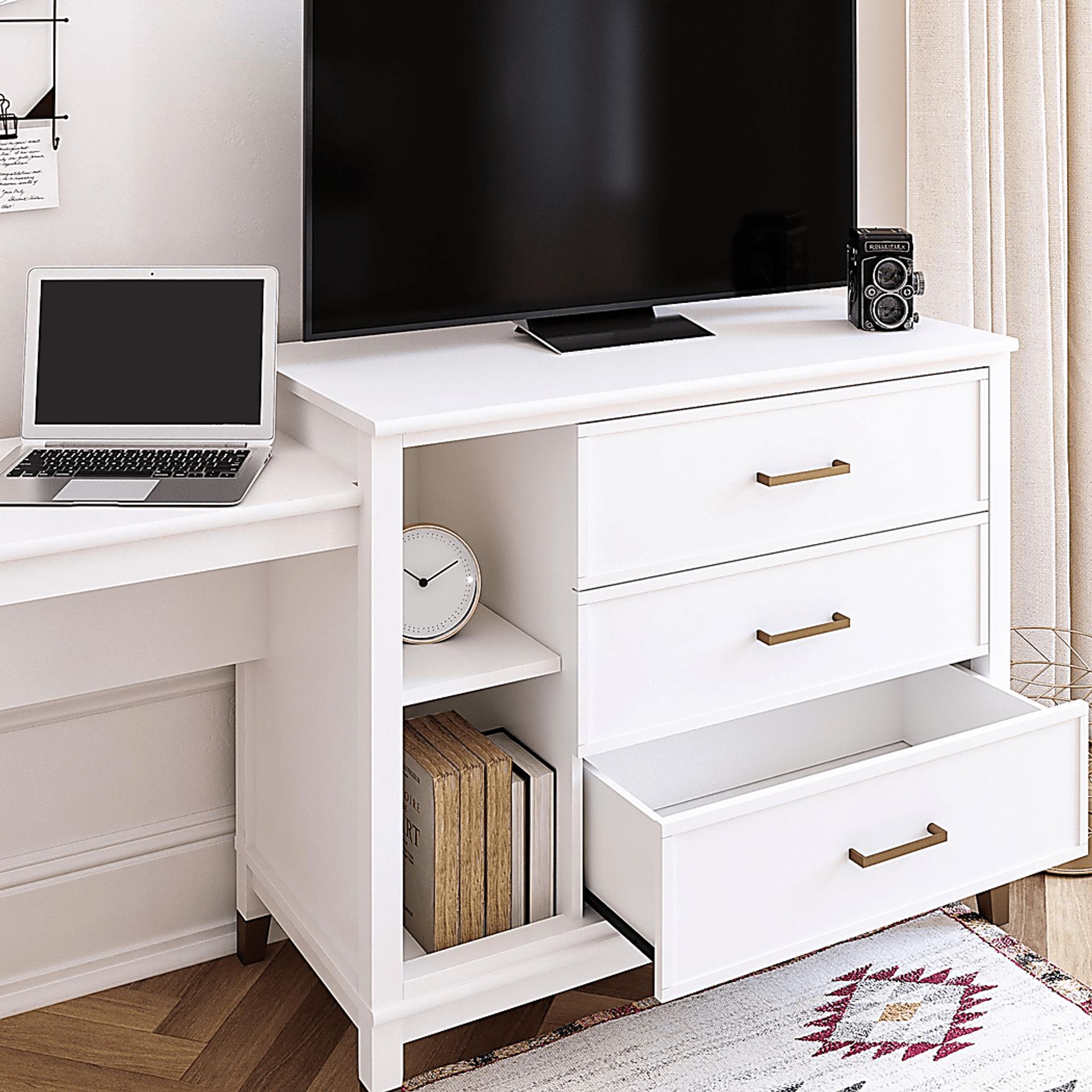 Sarcoxie White Storage Desk - Image 4