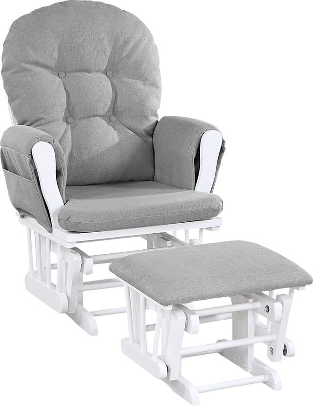 Nursery Sardonyx Oyster/Gray Glider & Ottoman - Thumbnail - Image 1