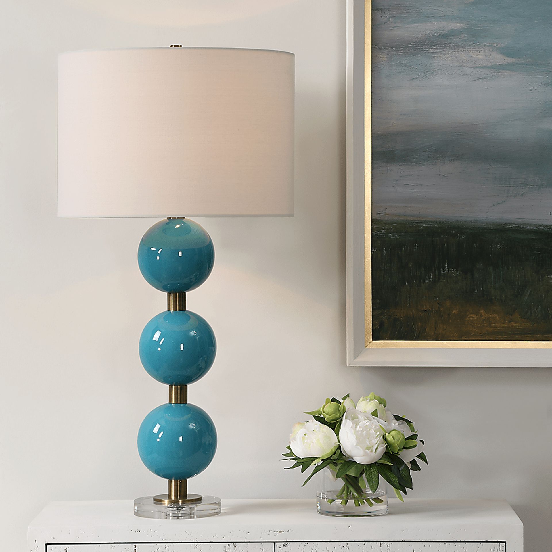 Sarena Bend Turquoise Lamp - Image 2