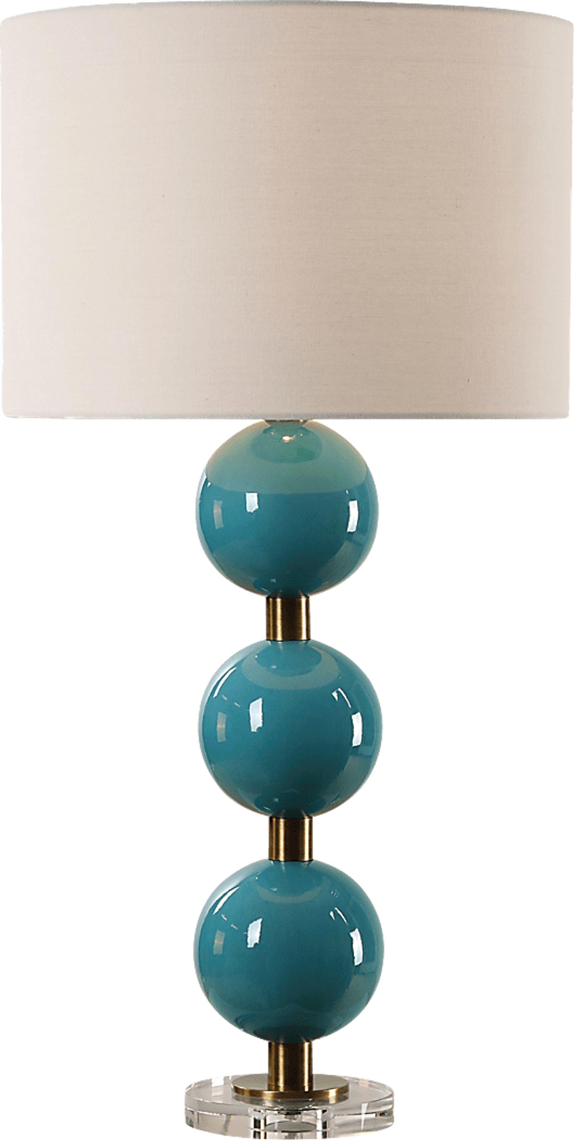 Sarena Bend Turquoise Lamp - Image 1
