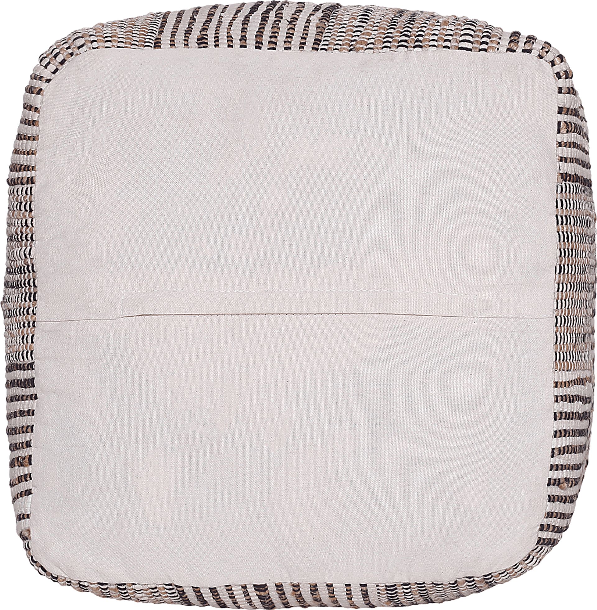 Sarette Natural/Cream Pouf - Image 2
