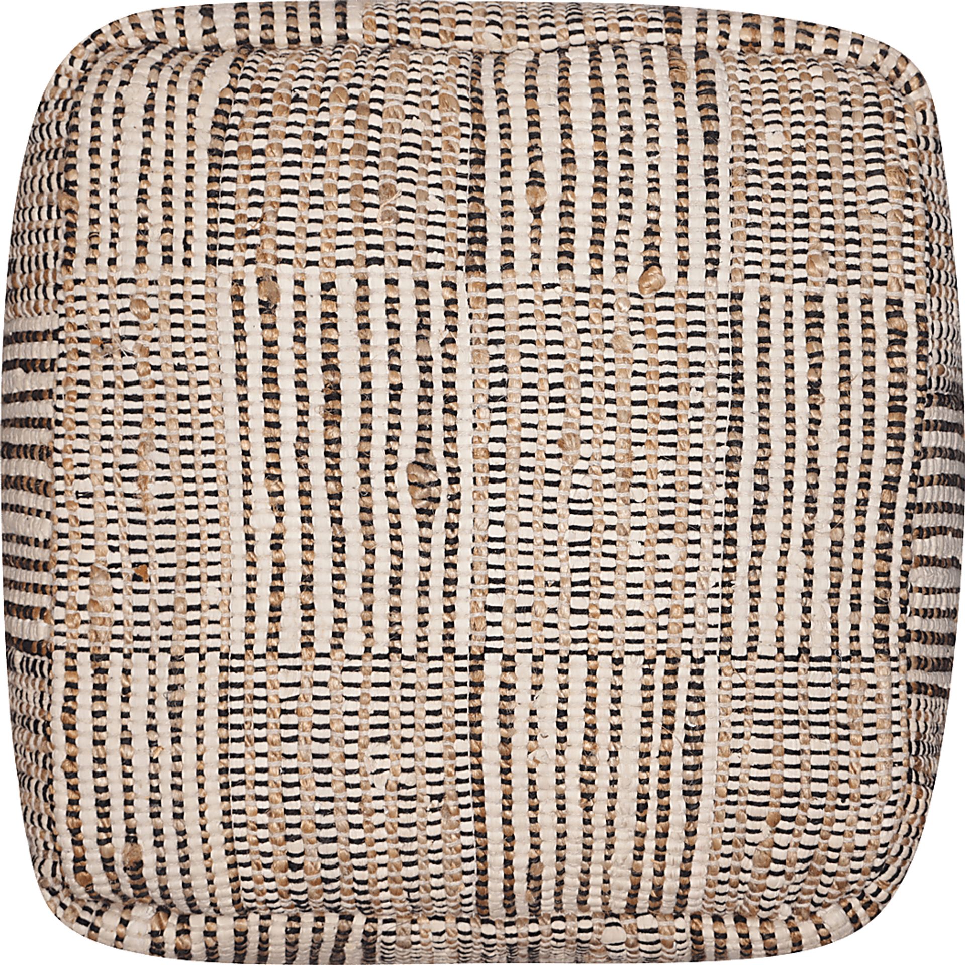 Sarette Natural/Cream Pouf - Image 1