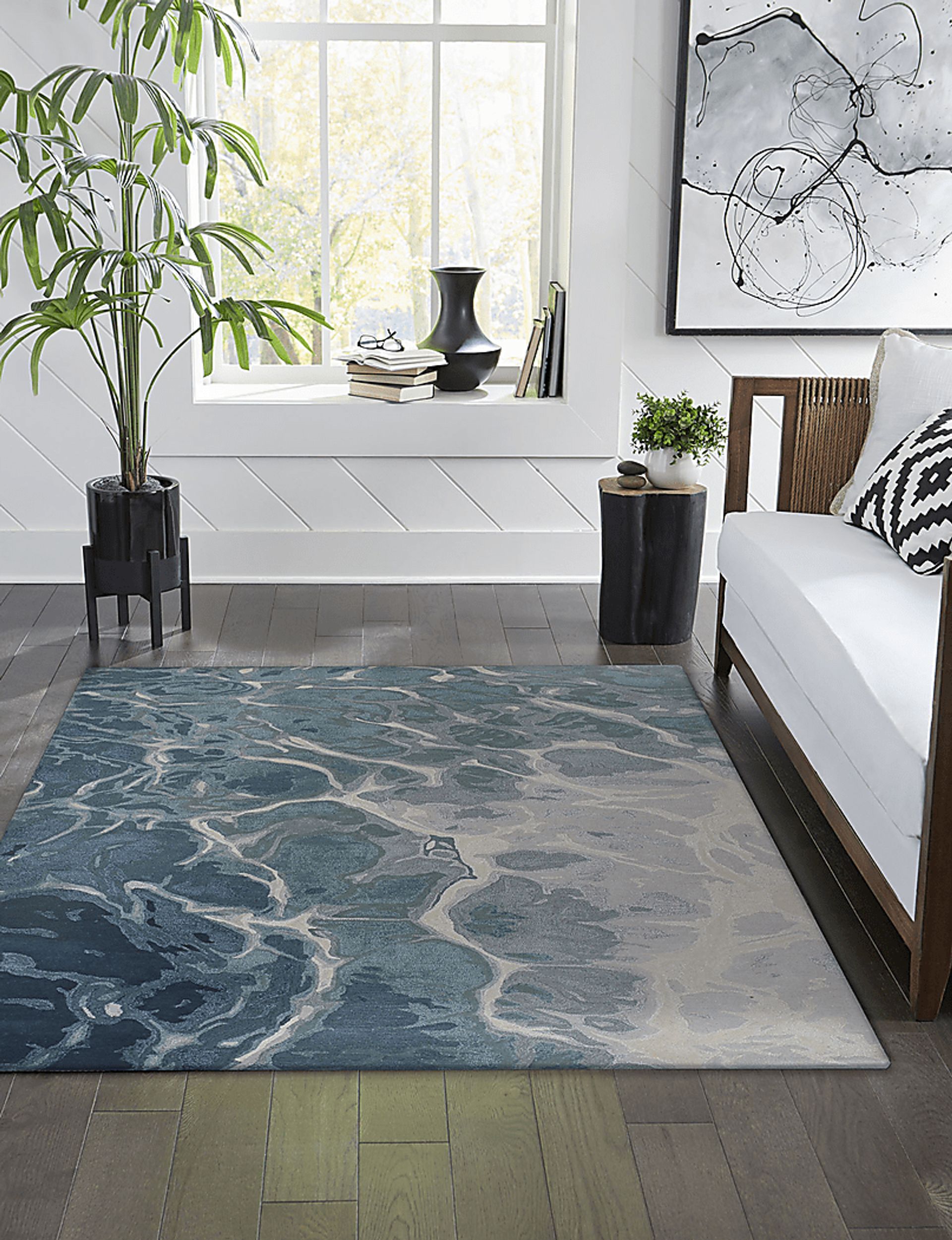 Sarhana Blue 5 ' x 7'6 Rug - Image 7