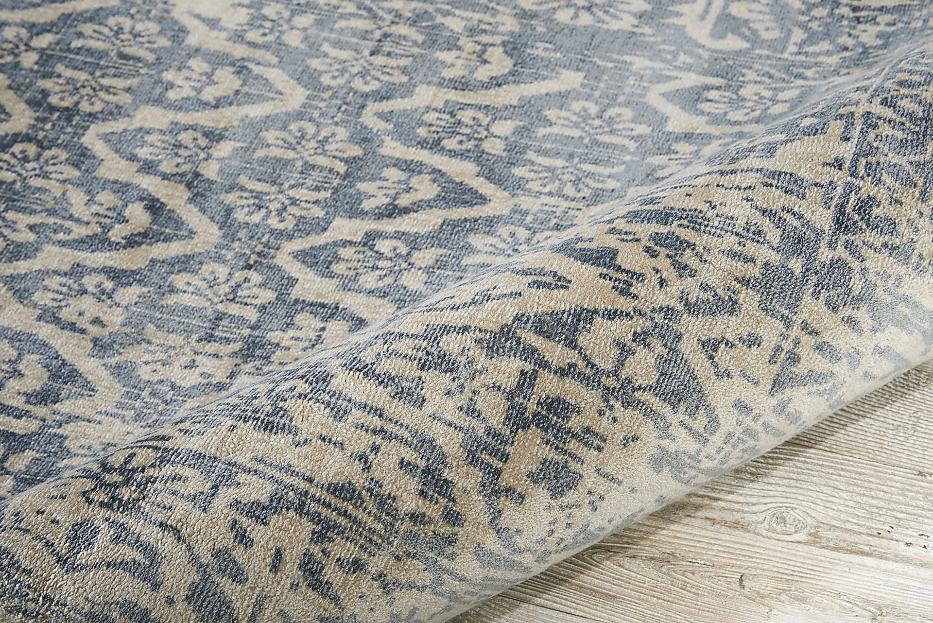 Sarin Blue 2'3 x 8' Runner Rug - Image 3