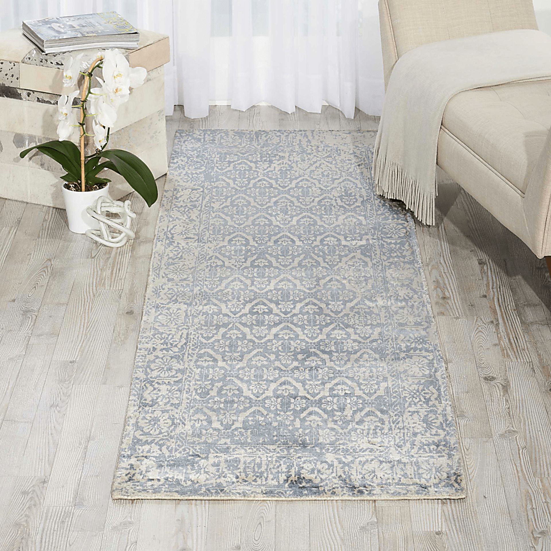 Sarin Blue 2'3 x 8' Runner Rug - Image 4