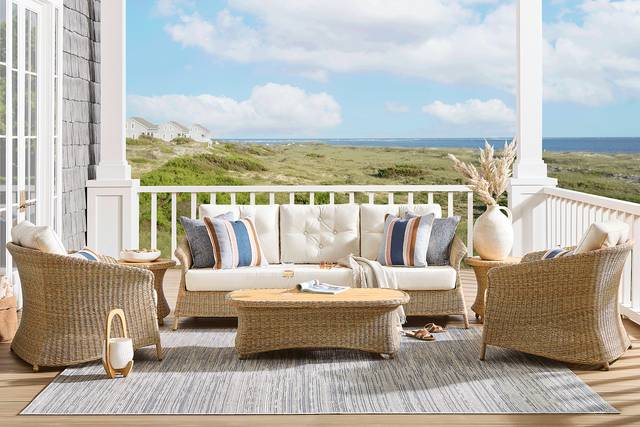 Sarina Bay Natural 4 Pc Outdoor Seating Set - Thumbnail - Image 1