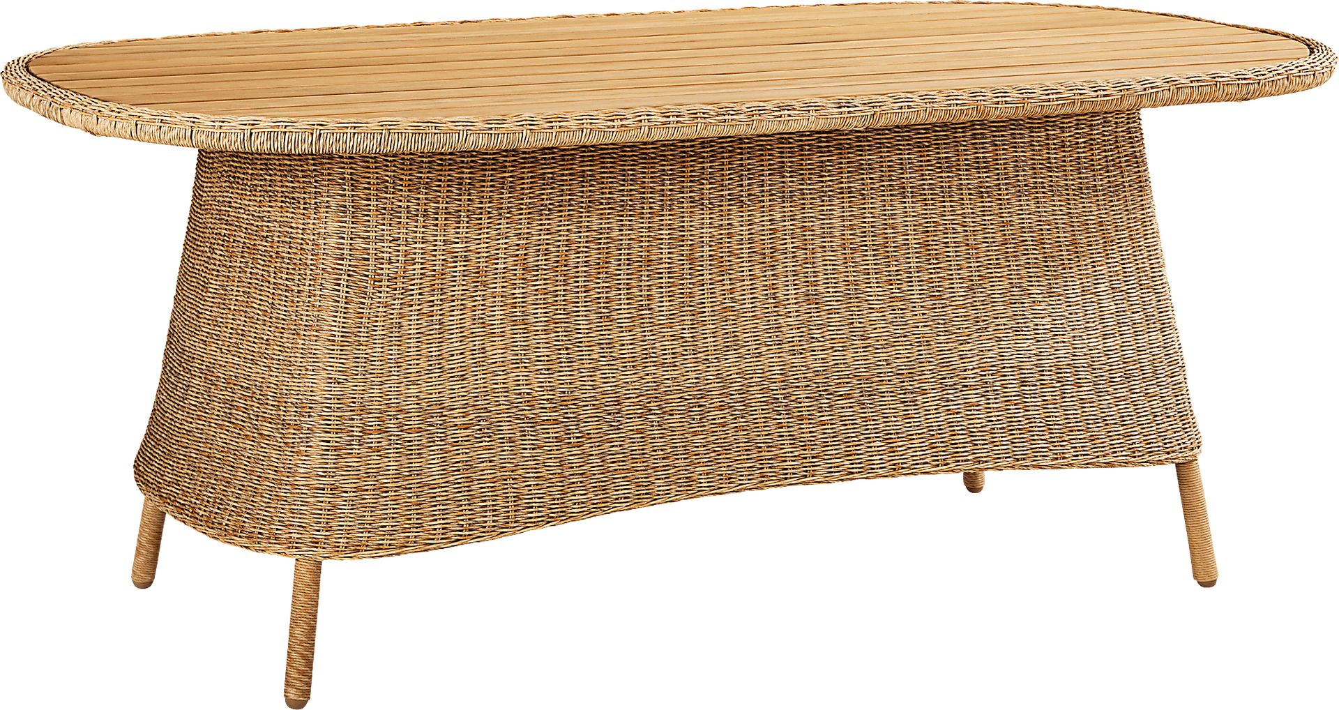 Sarina Bay Natural 71 in. Outdoor Dining Table - Image 1