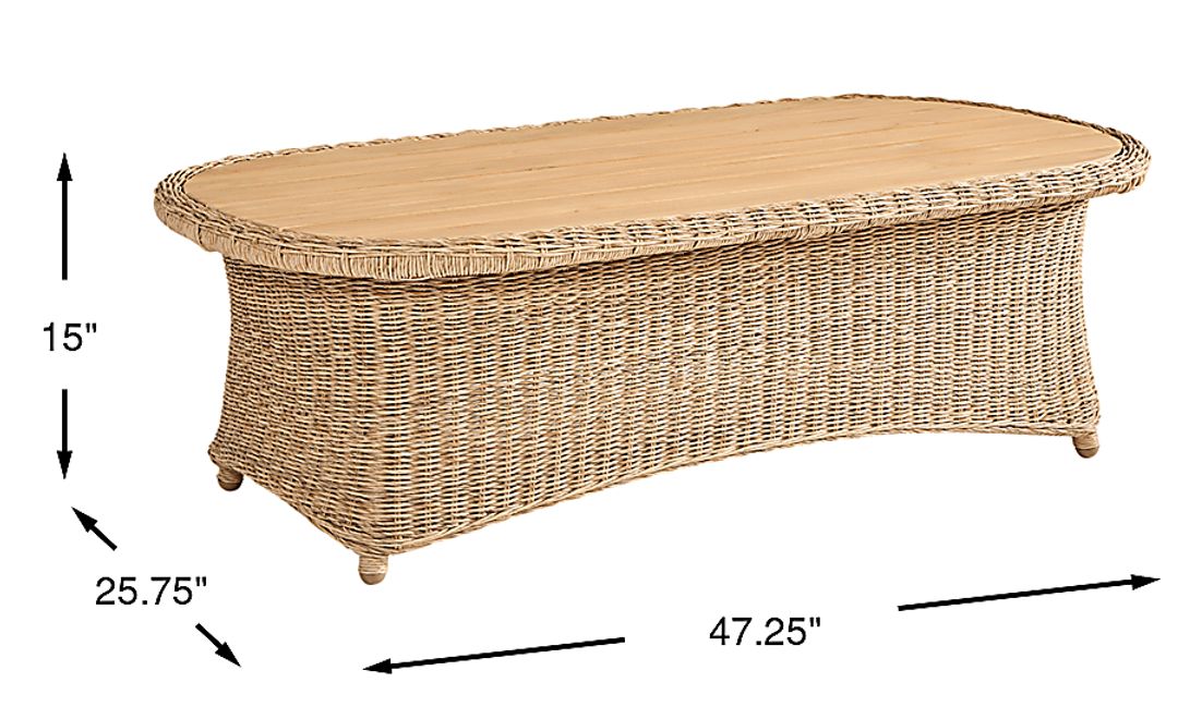 Sarina Bay Natural Outdoor Cocktail Table