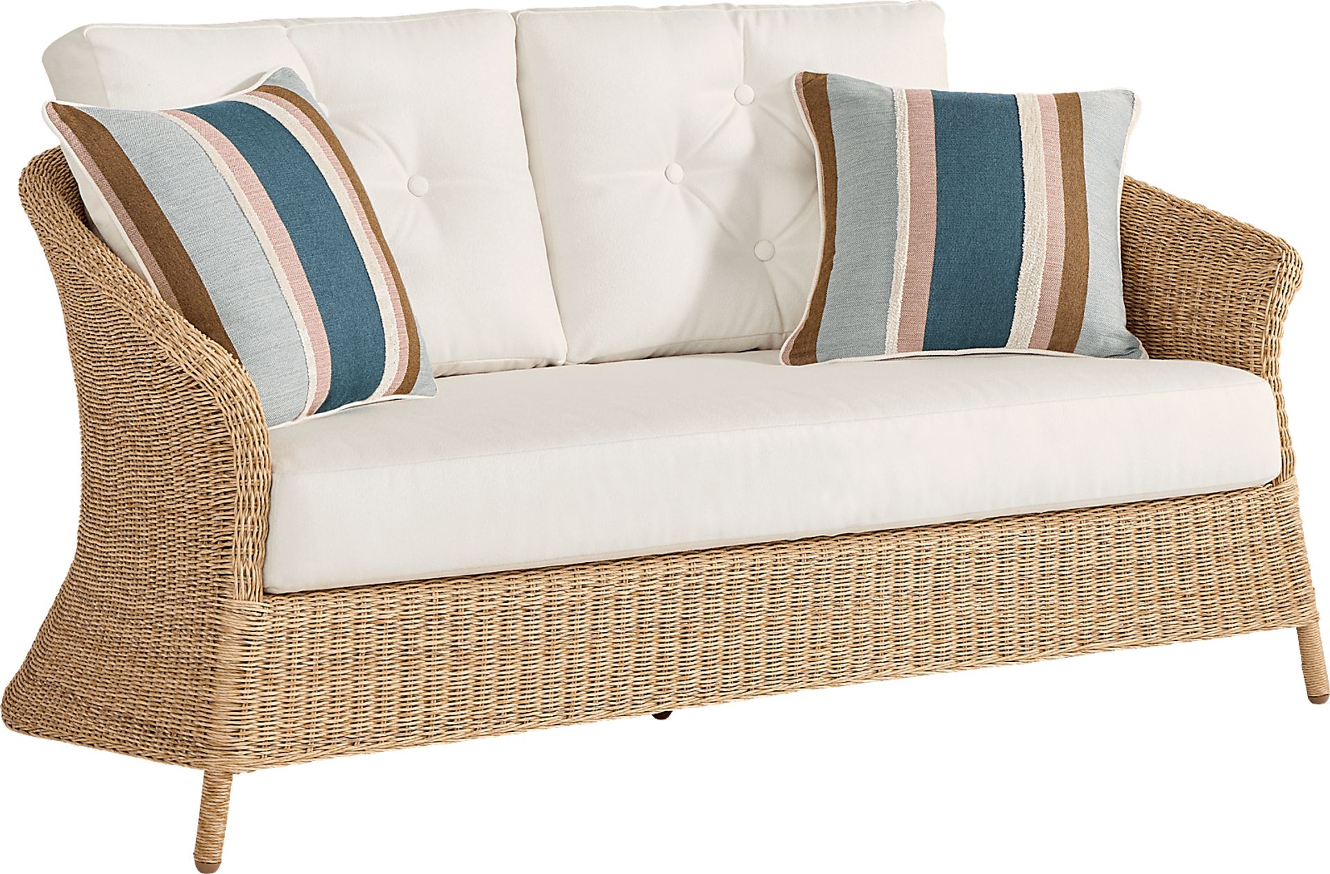 Sarina Bay Natural Outdoor Loveseat - Image 2