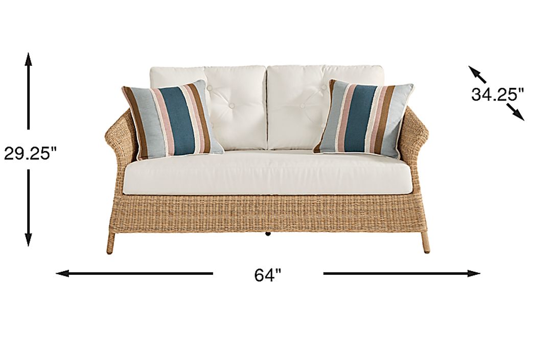 Sarina Bay Natural Outdoor Loveseat