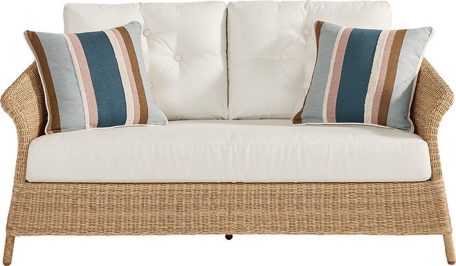 Sarina Bay Natural Outdoor Loveseat